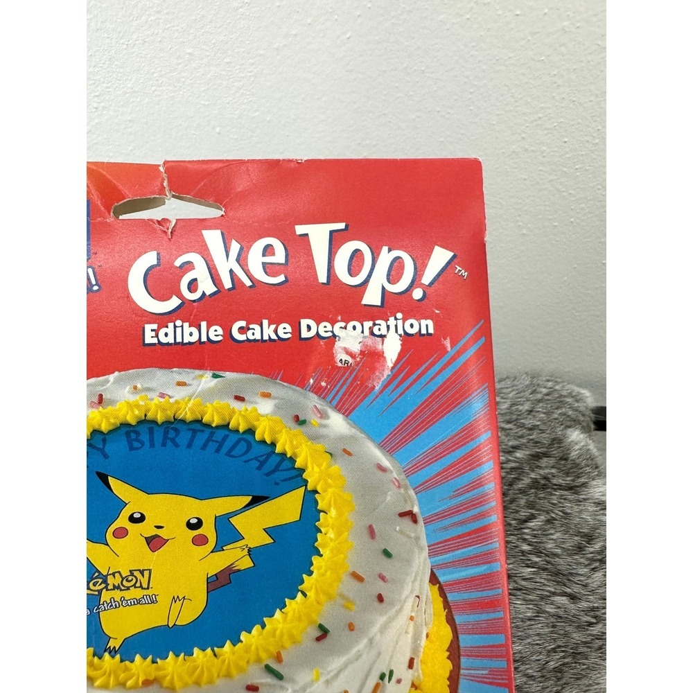 1999 Pokemon Pikachu Wilton Cake Topper round edible 6" cake decoration Nintendo - Picture 6 of 6